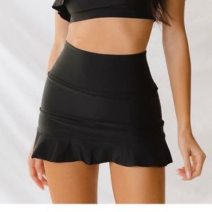 NWT Matte Black Albion Fit High Waisted Swim Skirt
